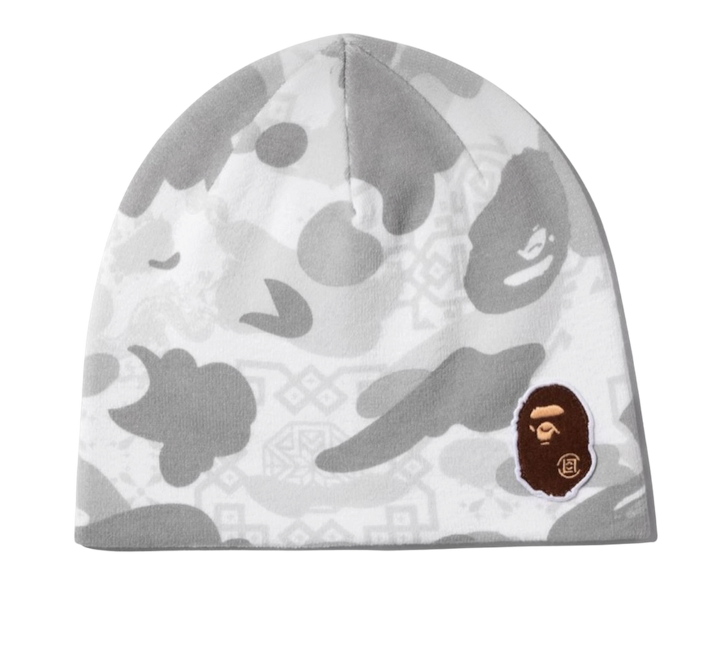 Bape X Clot White Camo Beanie